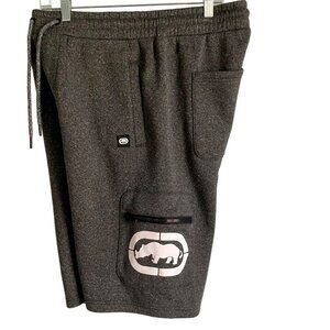 ECKO Unlimited Gray Fleece Relaxed Fit Men's Cargo Shorts Medium NEW